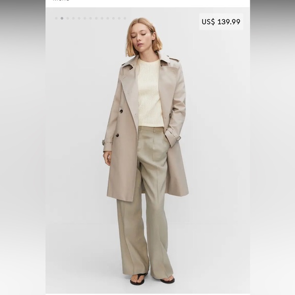 Mango Beige Trench Coat - Picture 2 of 16